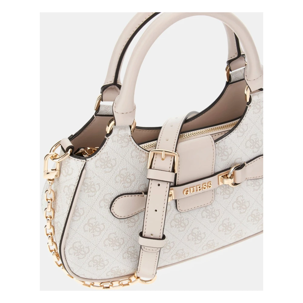 Guess Nolana Kleine Schoudertas met Rits Beige Dames