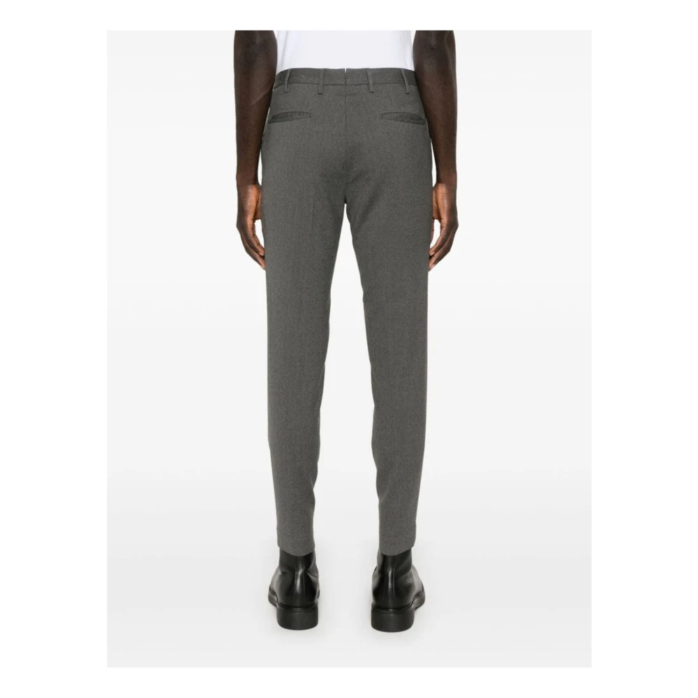 Incotex Grijze Wollen Blend Pakbroek Gray Heren