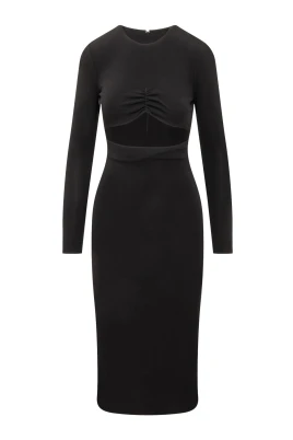Elegant Viscose Midi Dress