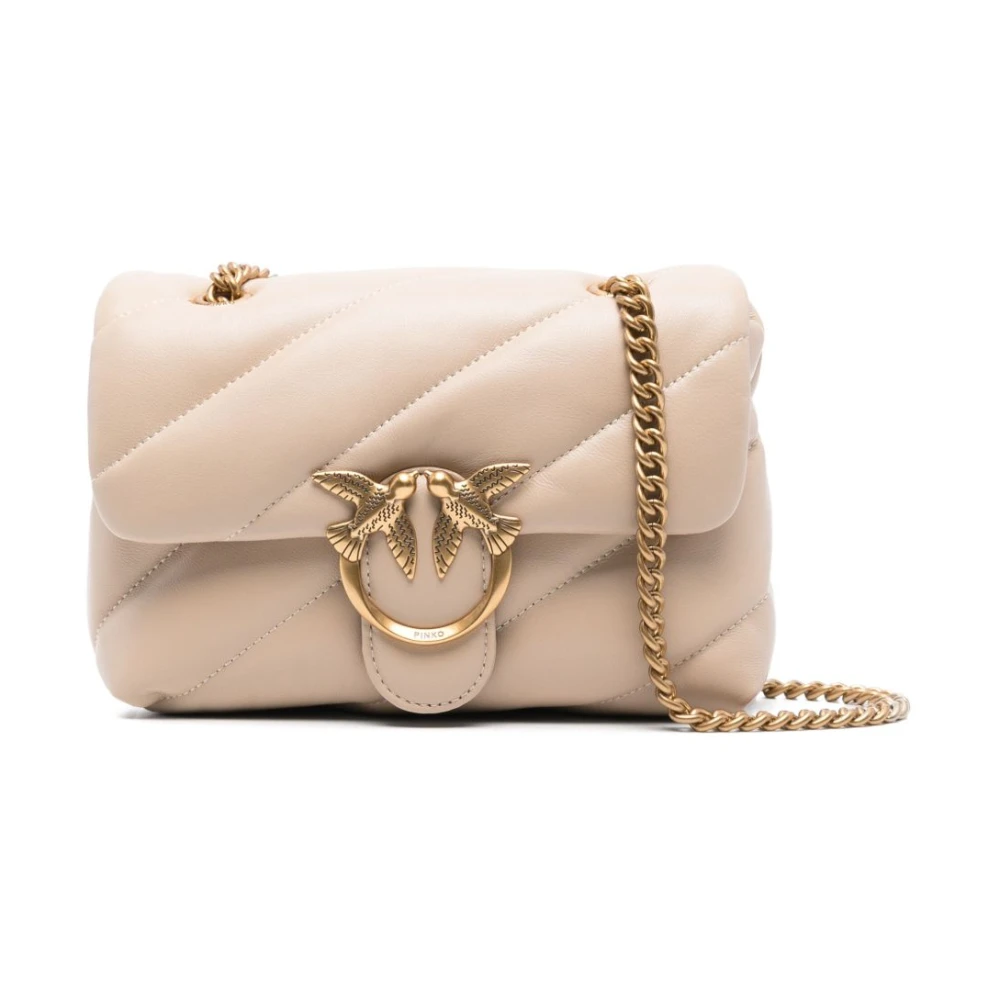 Pinko Donna Beige - Love Mini Puff Borsa A Spalla - Bags - One Size