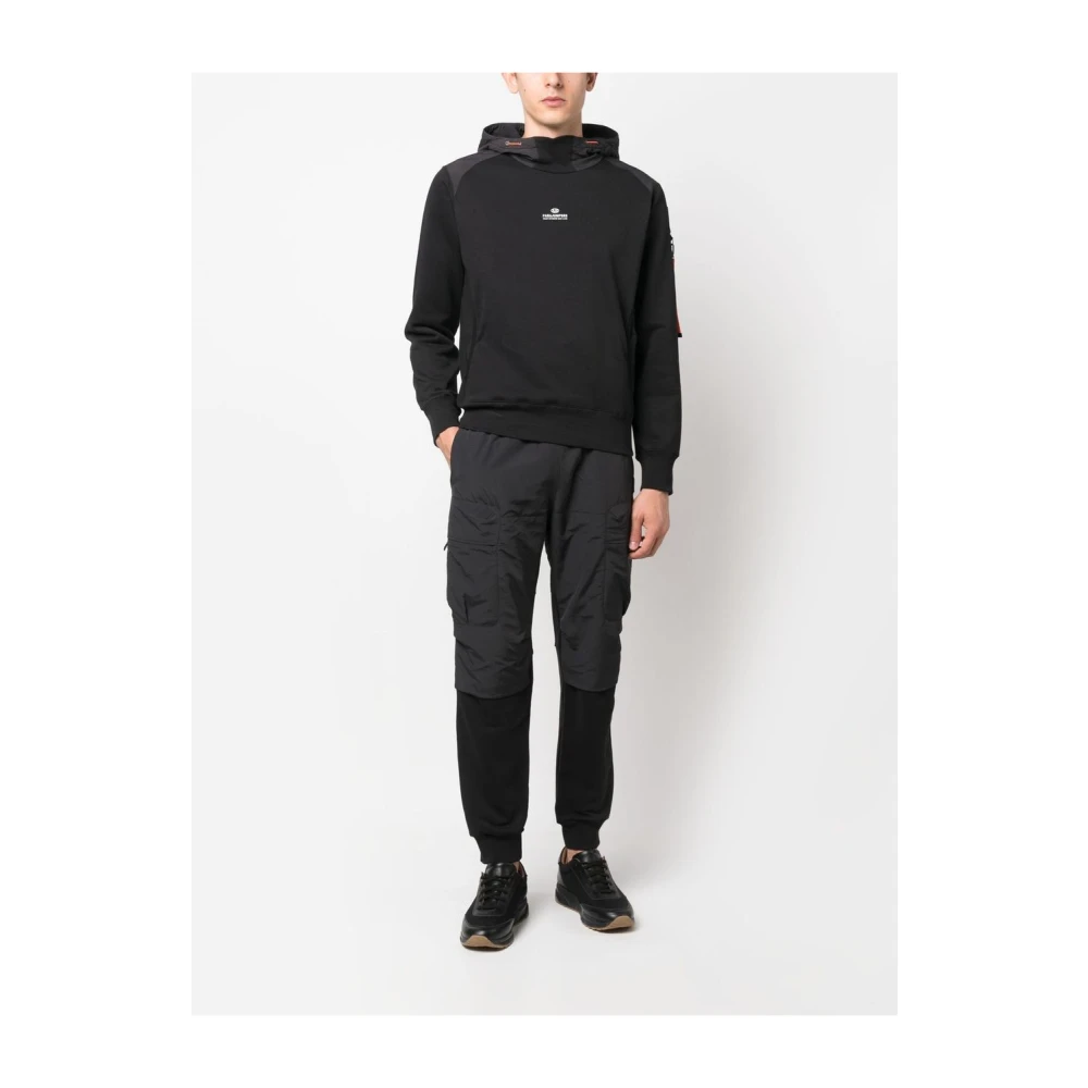 Parajumpers Zwarte Electra Hoodie met Trechterhals Black Heren