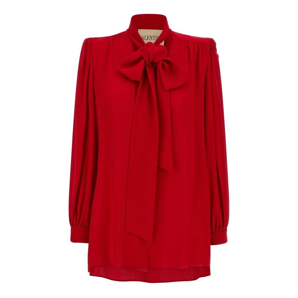 Valentino Garavani Bow Shirt - Female - Blouses - Red - Xs - Blouses & Shirts