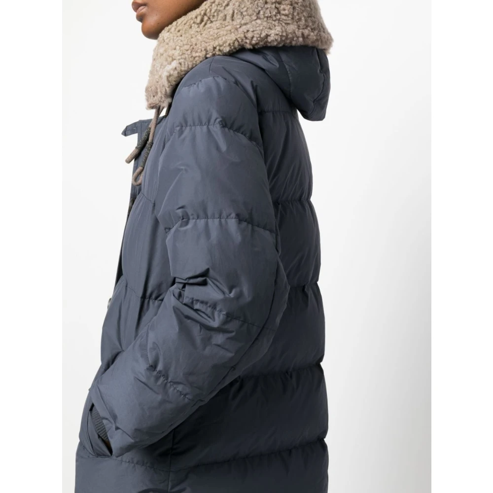 BRUNELLO CUCINELLI Blauwe Aw23 Dames Parka Jas Blue Dames