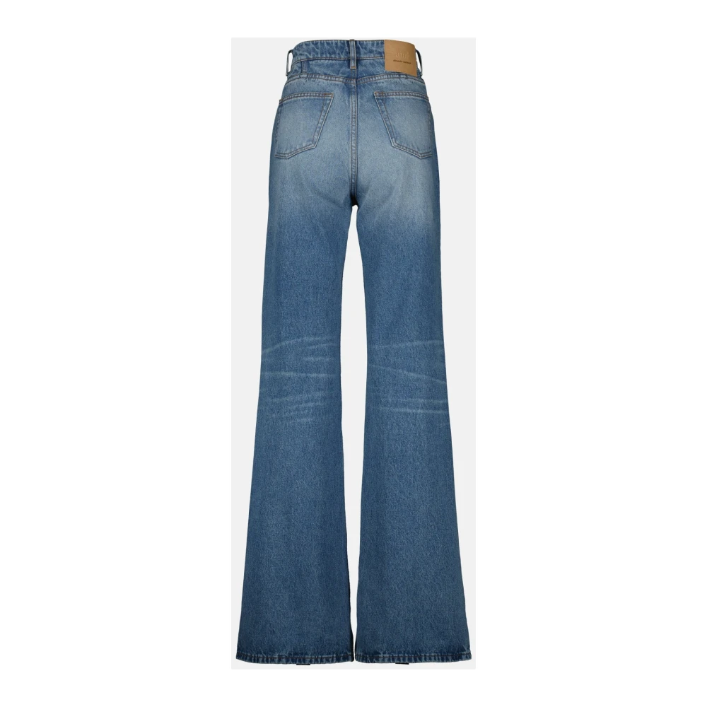 Ami Paris Blauwe Flare Denim Jeans Blue Dames