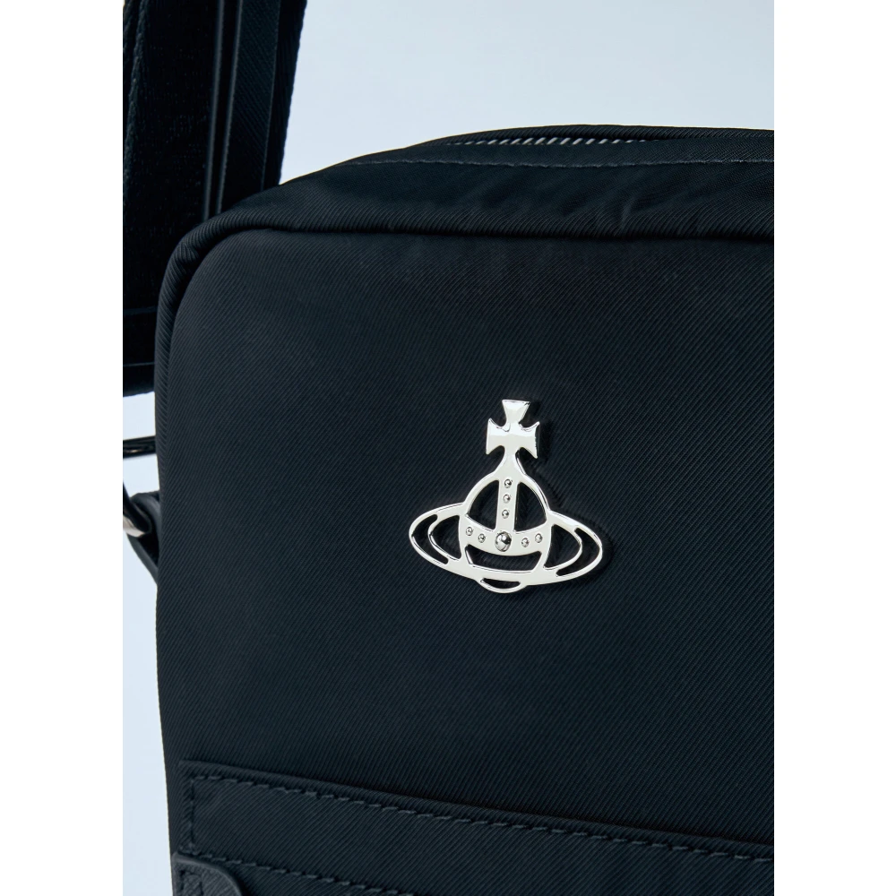Vivienne Westwood Crossbody Tas met Logo Plaque Black Heren