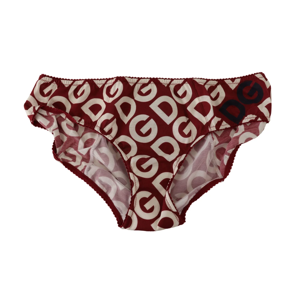 Dolce & Gabbana Women's Multicolor Dg Logo Print Slip Bottom Underwear
