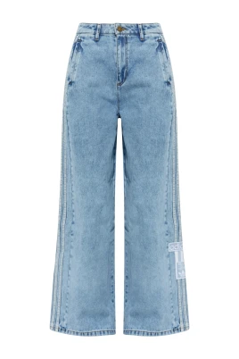 Adibreak Mid-Rise Wide-Leg Denim Pants