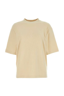 Cream Terry Fabric Oversize T-Shirt