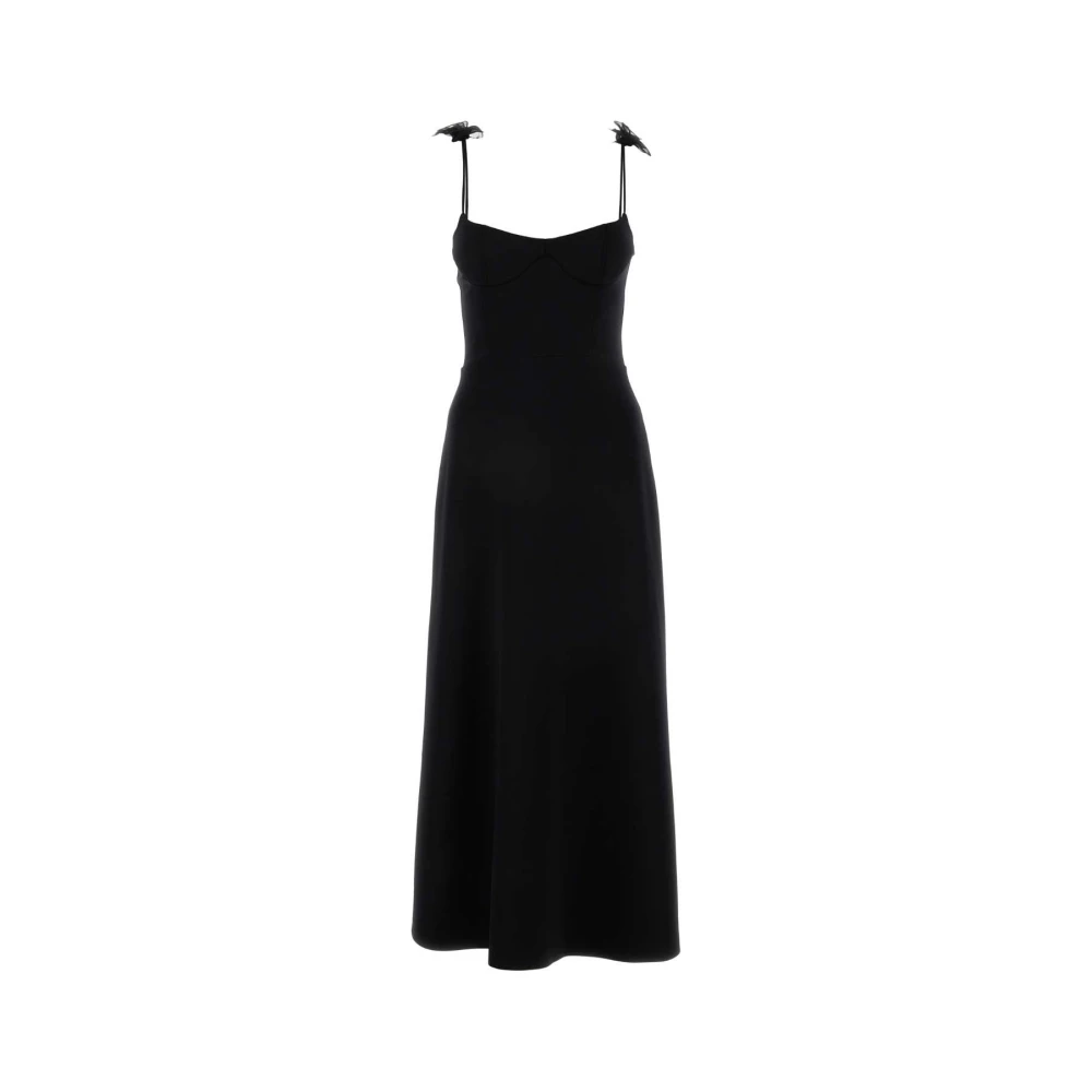 Magda Butrym Zwarte stretch nylon jurk Black Dames