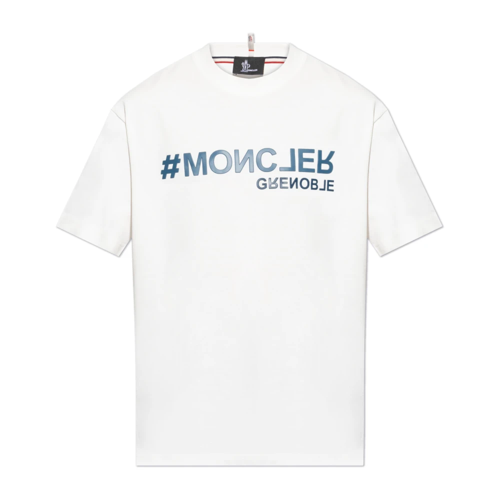 Moncler T-shirt met logo White Heren