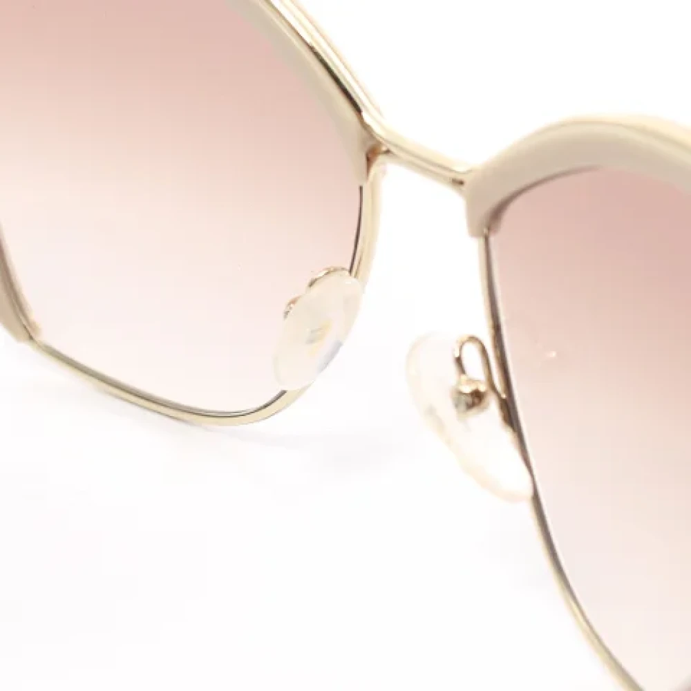 Prada Vintage Pre-owned Plastic sunglasses Beige Dames