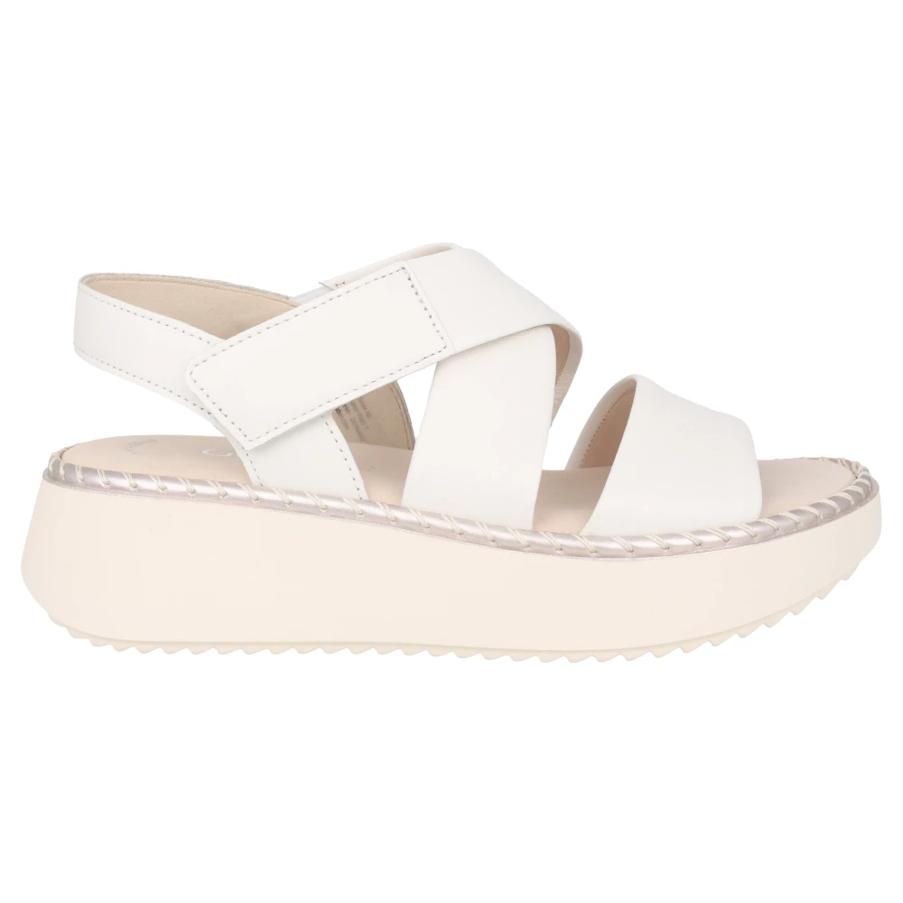 Gabor Kvinno Vit Skor Dam, 41 Eu, Läder, Platform Sandal