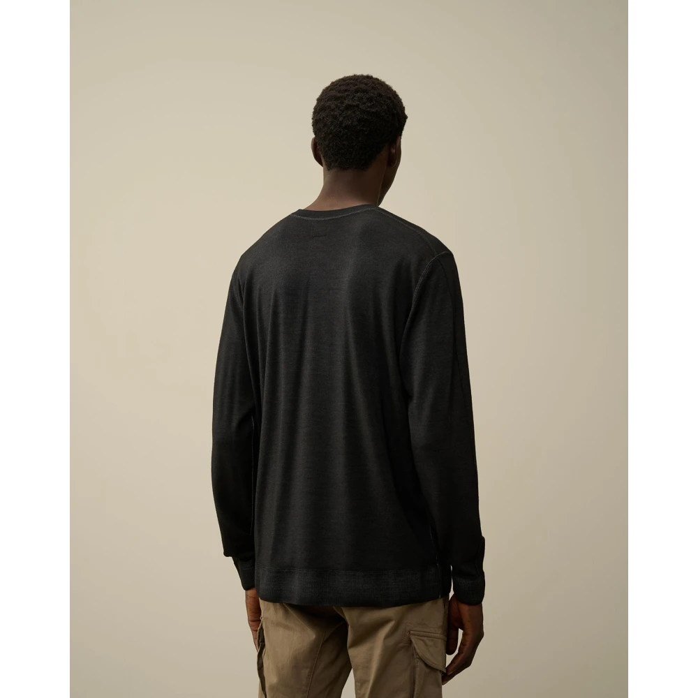 C.P. Company Zwarte Merinowollen Trui Black Heren