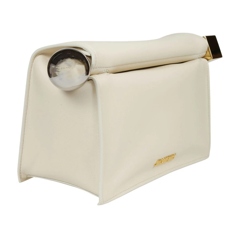 Jacquemus Ronde Vierkante Clutch Tas Beige Dames