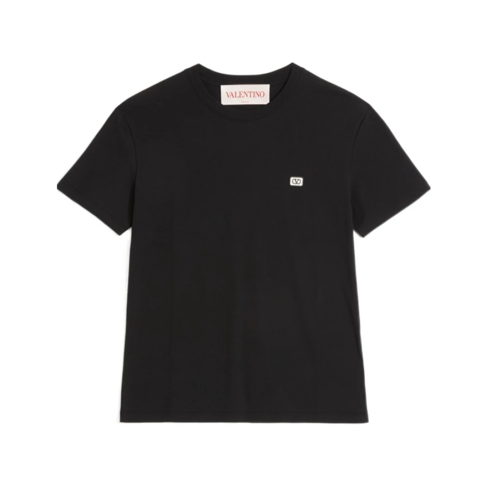 Valentino Katoenen VLogo Patch Polo Shirt Black Heren