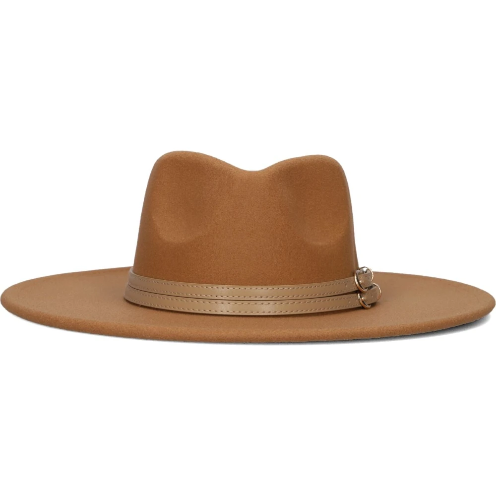 Notre-v Stijlvolle Camel Hoed voor Vrouwen Brown Unisex