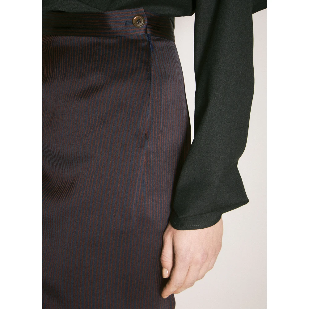 Vivienne Westwood Gestreepte Side Panther Mini Rok Purple Dames
