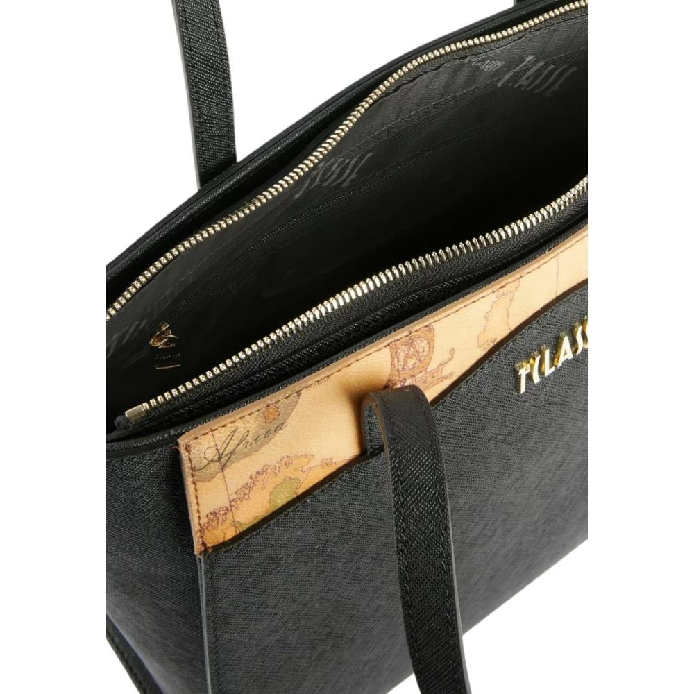 Alviero Martini 1a Classe Digital City Shopping Media Tas Black Dames
