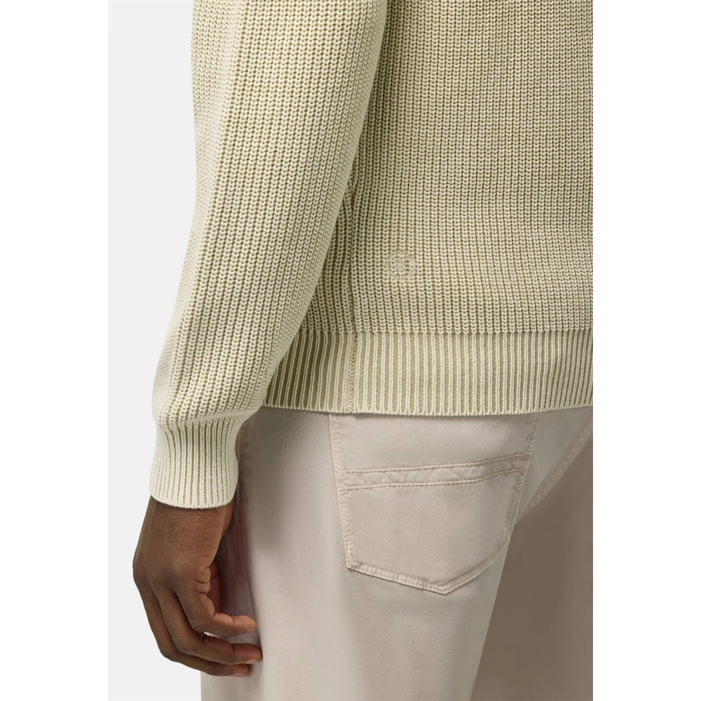 Boggi Milano Crew Neck Jumper Beige Heren