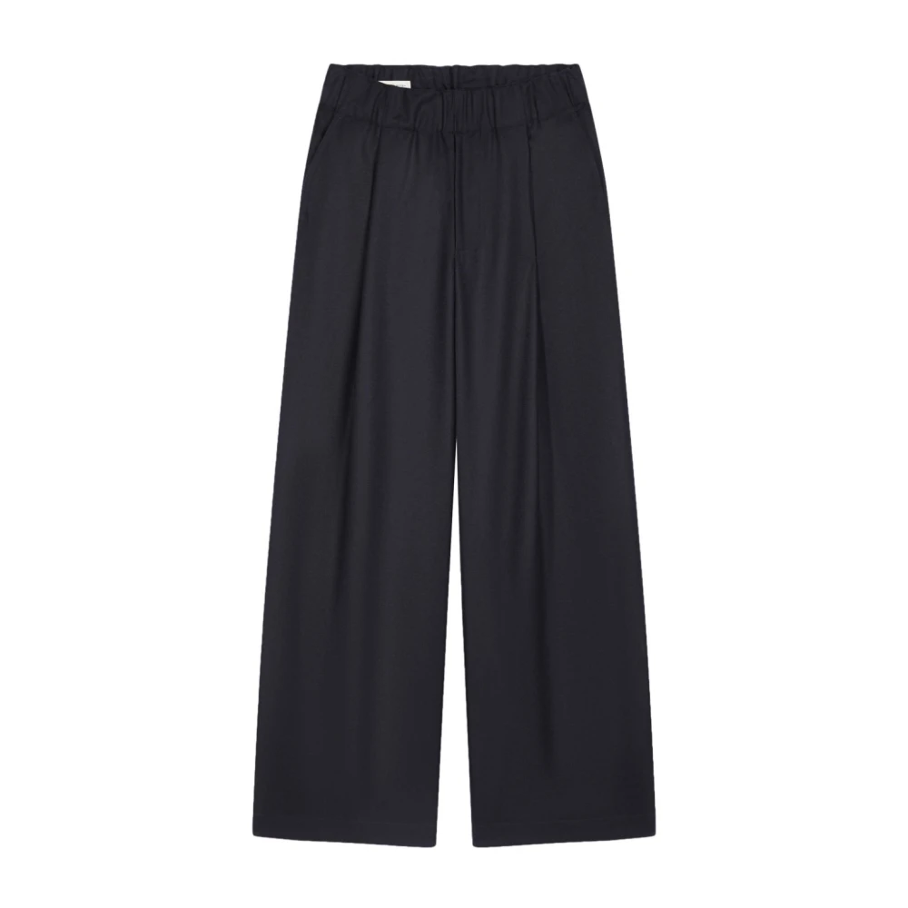 Dries Van Noten Luxe wollen plooibroek Blue Heren