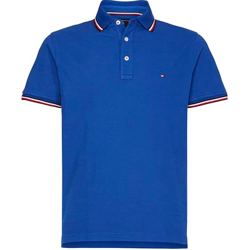 Tommy Hilfiger Slim Fit Polo Skjorta Clear Blue Blue, Herr