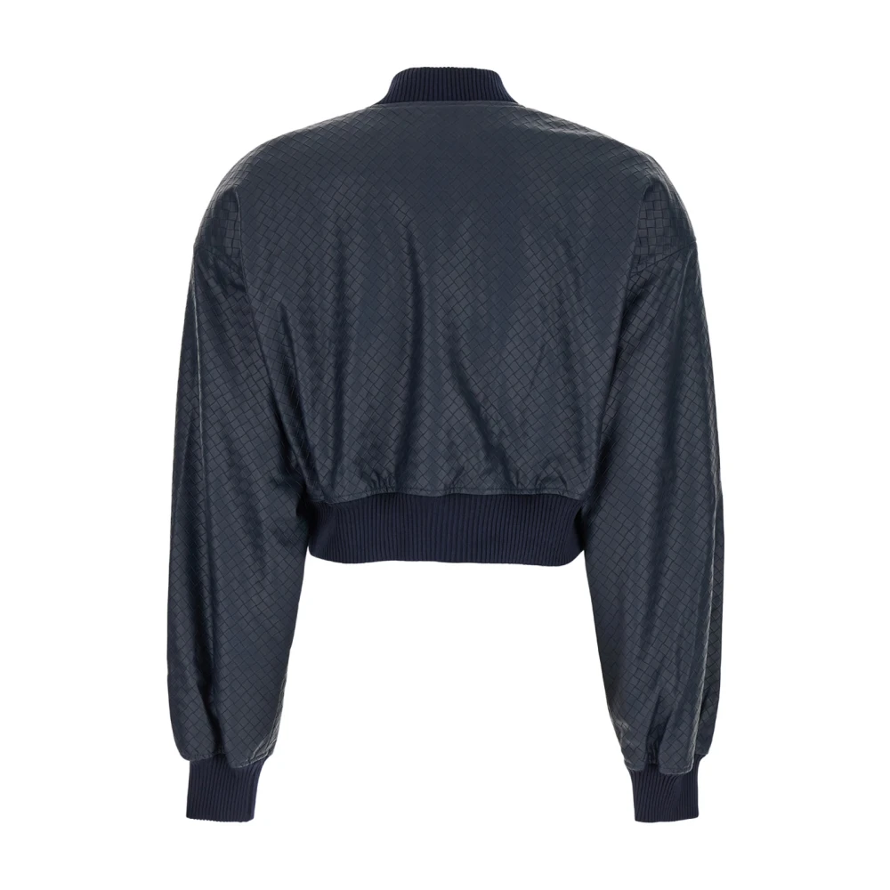 Rotate Birger Christensen Gevlochten Cropped Jas Blue Dames