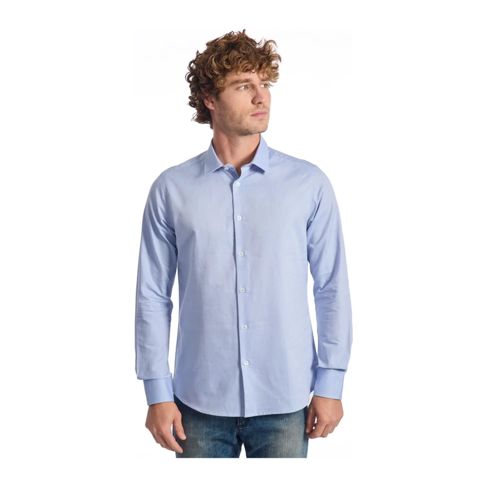 Baldinini Tijdloze Elegantie Overhemd met Lange Mouwen Blue Heren