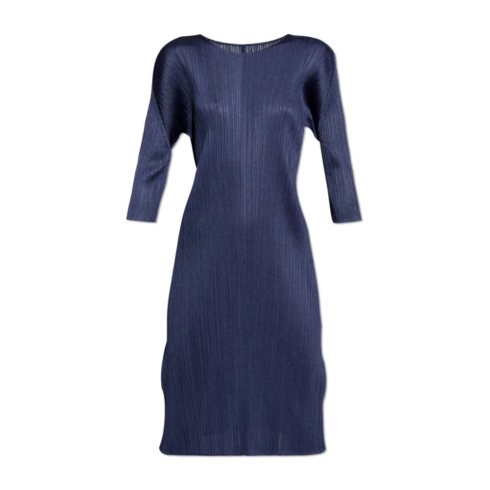 Issey Miyake Geplooide jurk Blue Dames