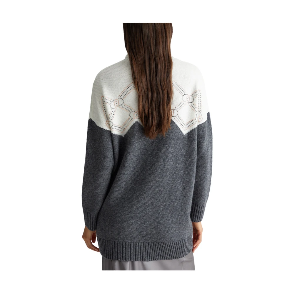 Liu Jo Grijze Sweater Maxi Stijl Gray Dames