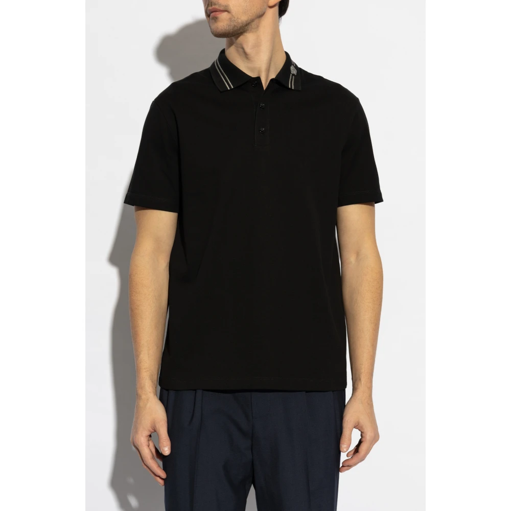 Versace Katoenen polo Black Heren