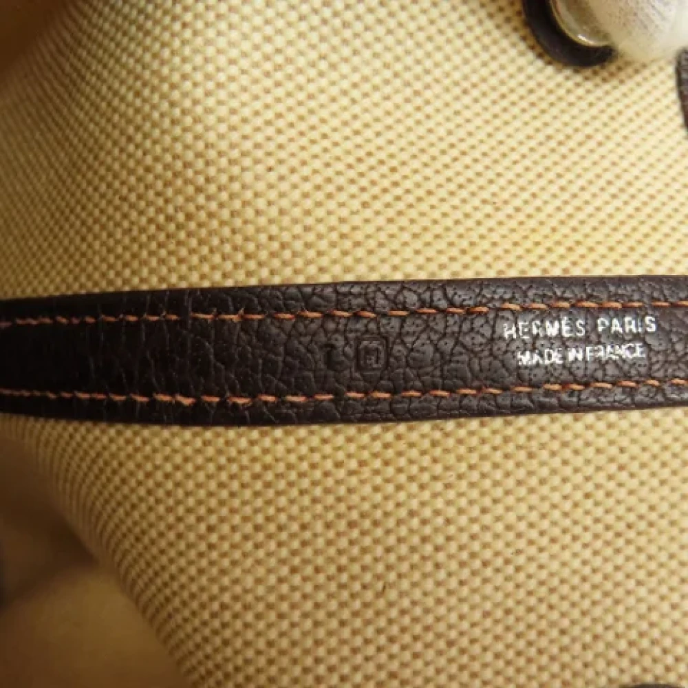 Hermès Vintage Pre-owned Canvas handbags Beige Dames