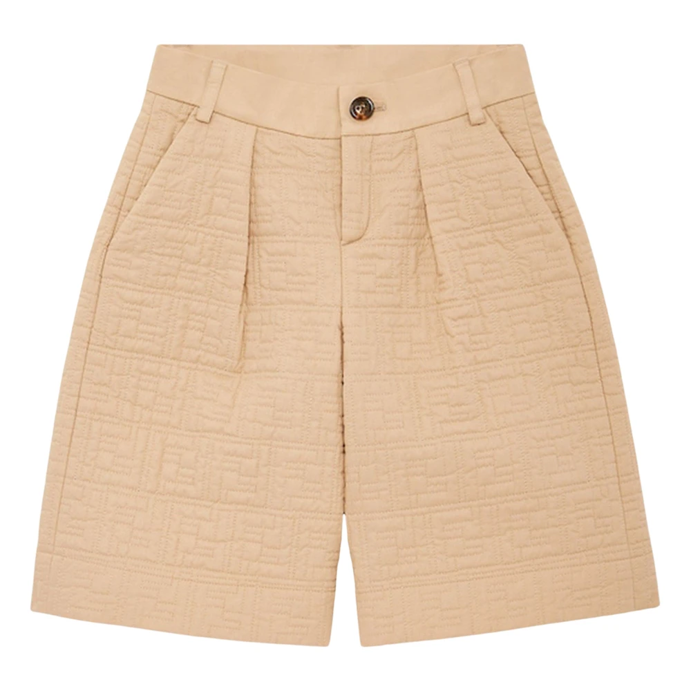 Fendi Boys Beige Quilted Shorts - Shorts - 6 Y - Kids