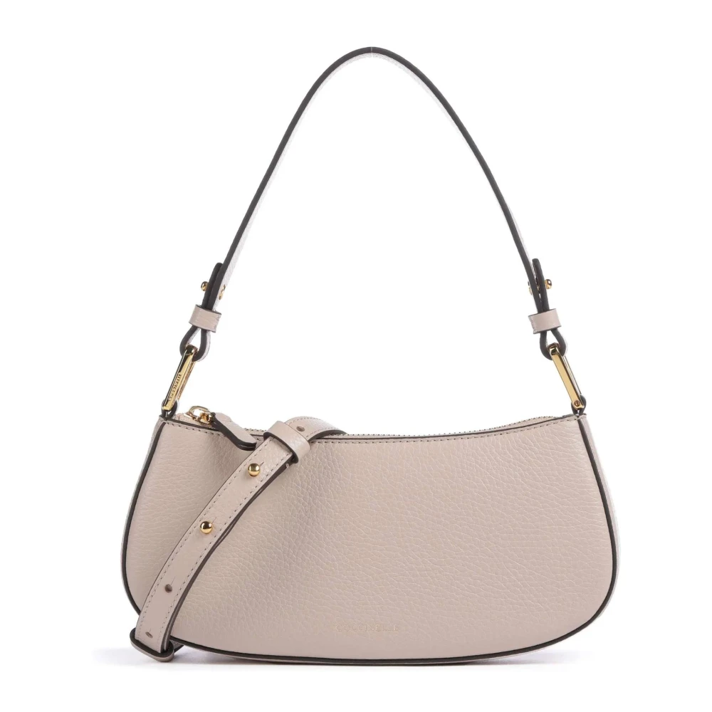 Coccinelle Omkeerbare leren schoudertas met rits Pink Dames