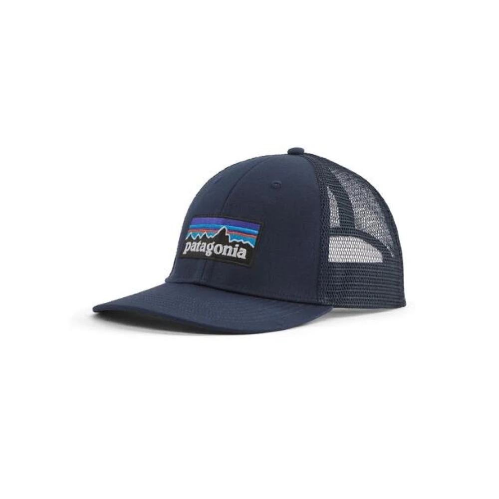 Blå Logo Trucker Hat med Mesh