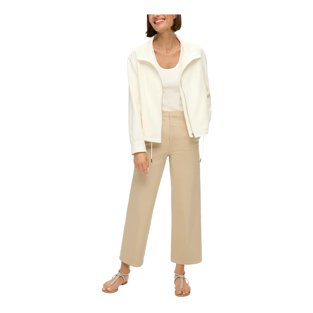 s.Oliver Cropped Trousers Beige Dames