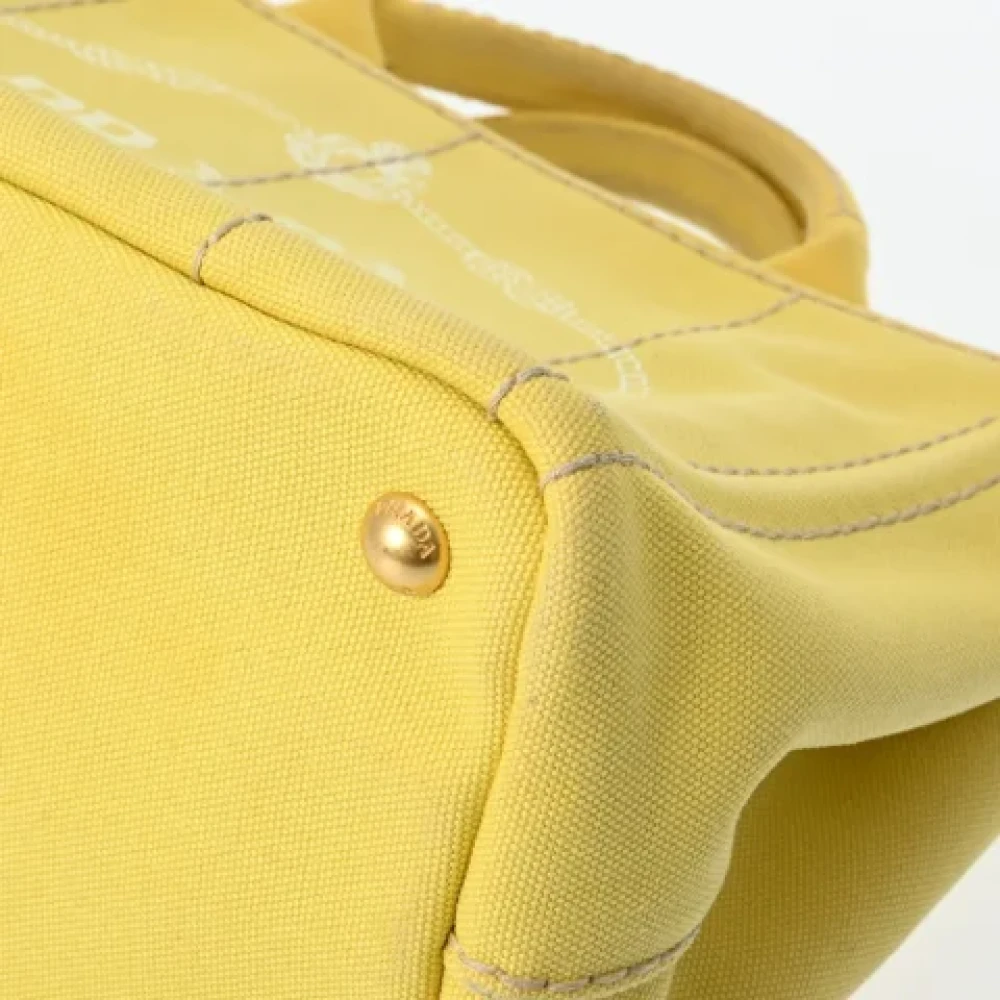 Prada Vintage Pre-owned Canvas prada-bags Yellow Dames