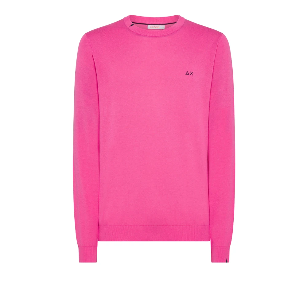 Sun68 Fuchsia Sweater Katoen 100% Mannen Pink Heren