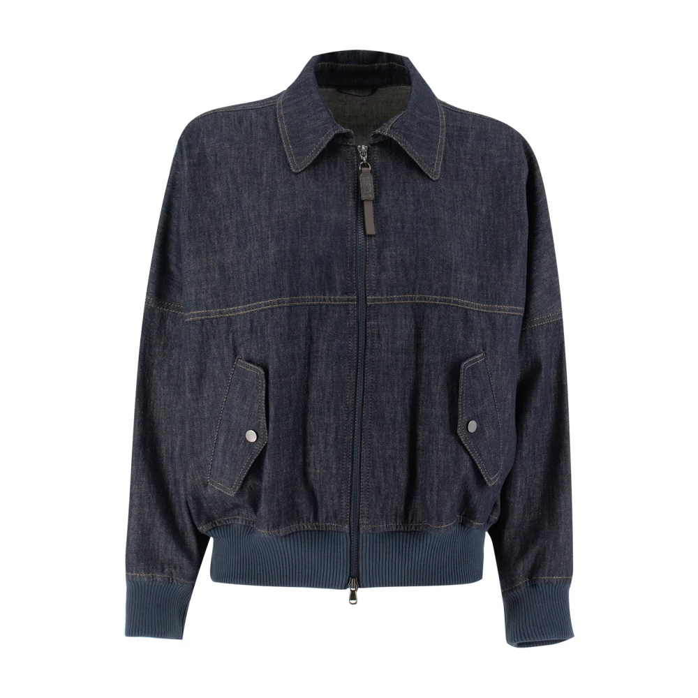 BRUNELLO CUCINELLI Zacht getextureerde double-breasted jas met juweelgesp White Dames