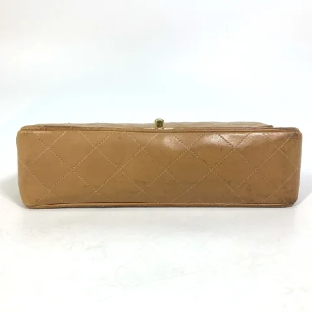 Chanel Vintage Pre-owned Leather chanel-bags Beige Dames
