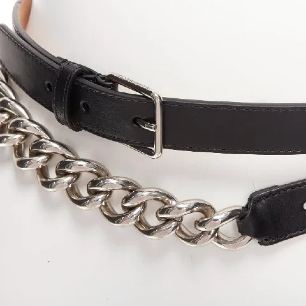 Alexander McQueen Pre-owned Leather belts Black Dames