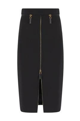 Zipped Midi Skirt