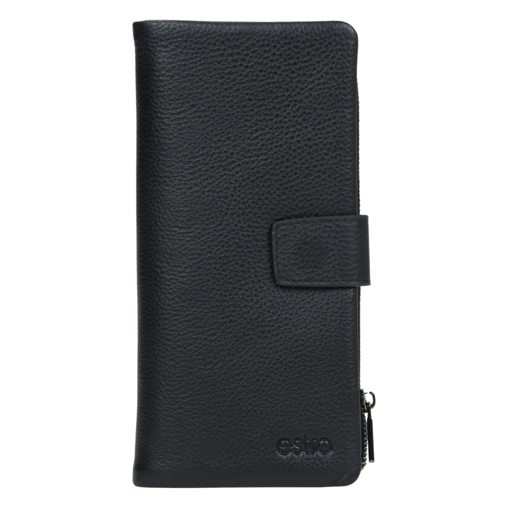Estro Men's Black Wallets & Cardholders, One Size, Large Wallet