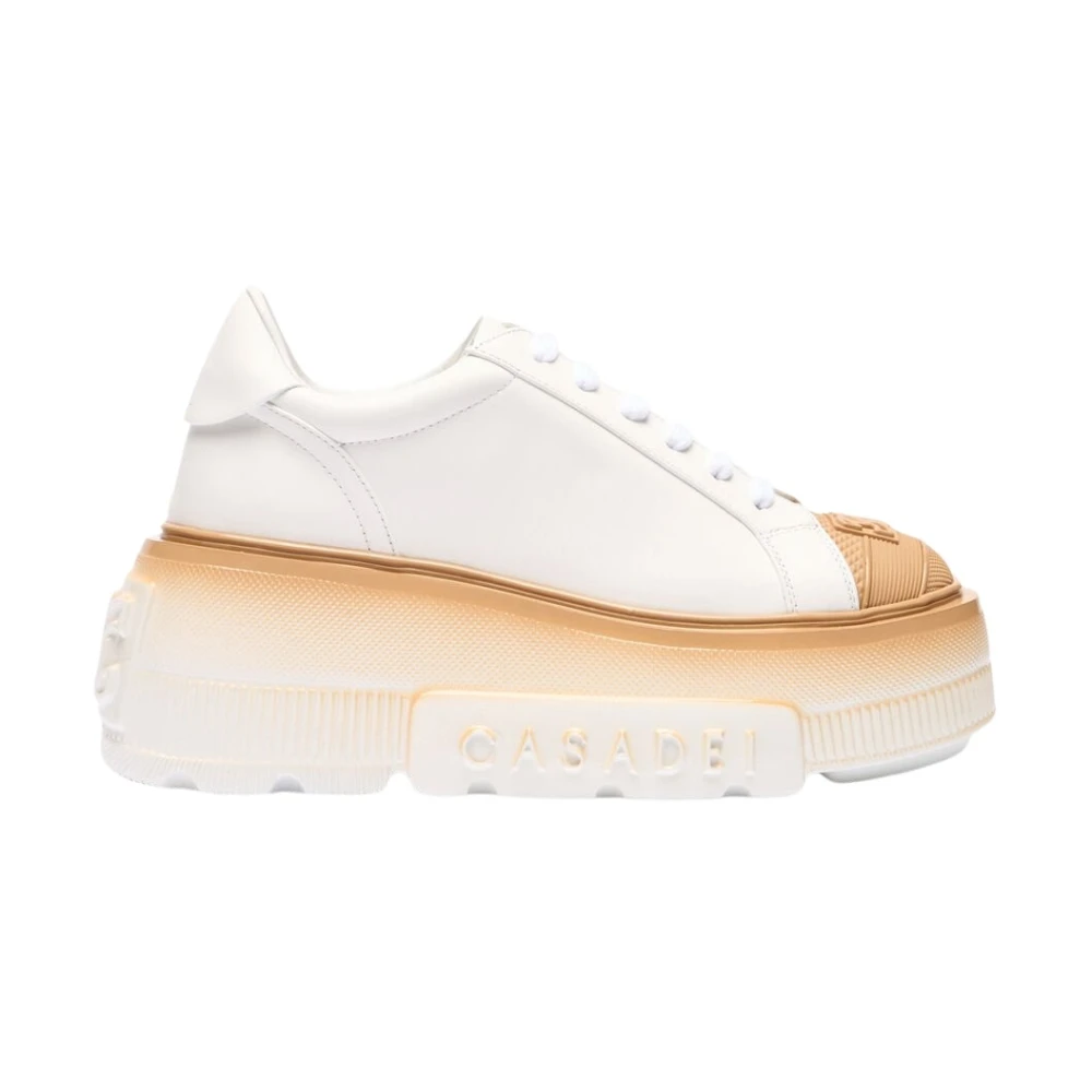 Casadei Women's White Nexus Toe Cap Trainers - Sneakers - 7 Uk - Shoes