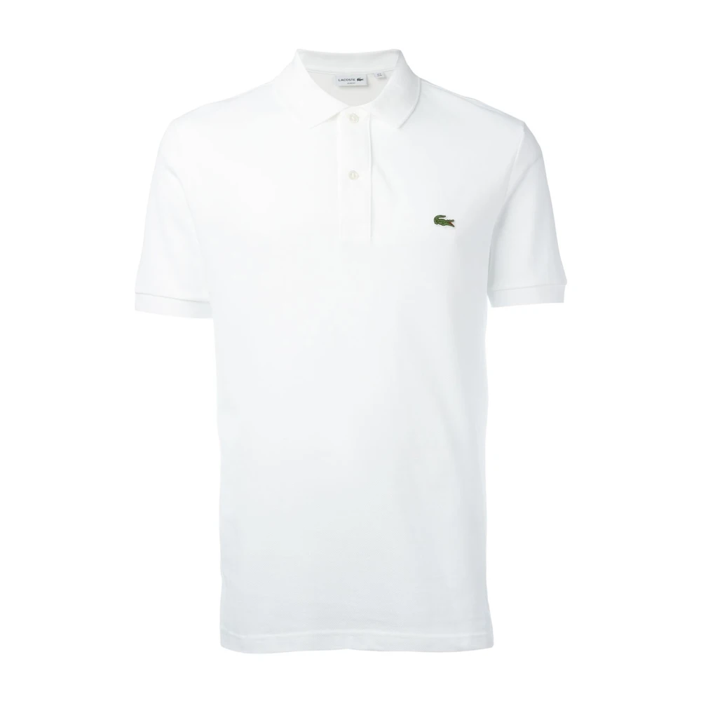 Lacoste Men's White Polo Shirts, Xl, Logo Patch Polo Shirt
