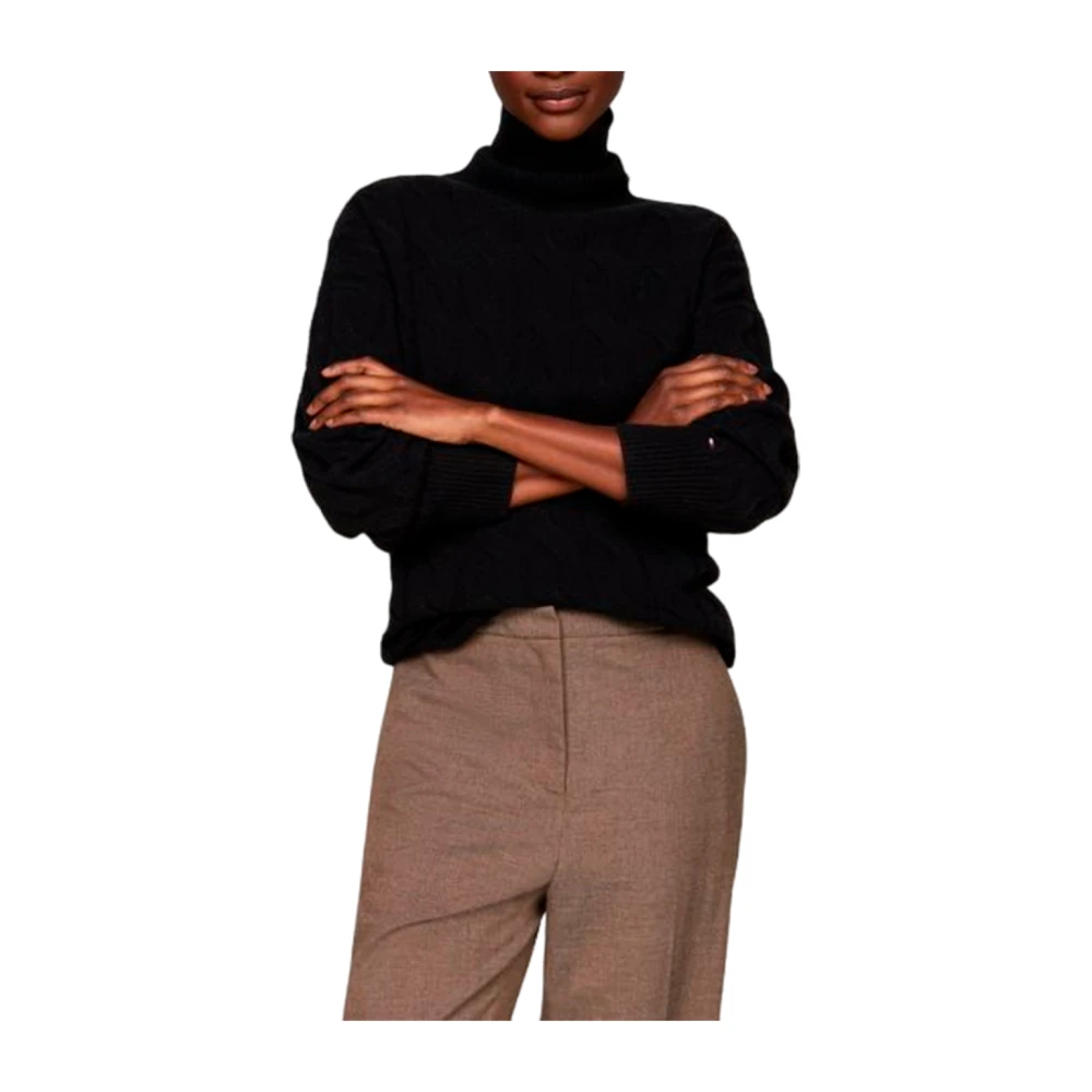 Tommy Hilfiger Hoogwaardige coltrui Black Dames