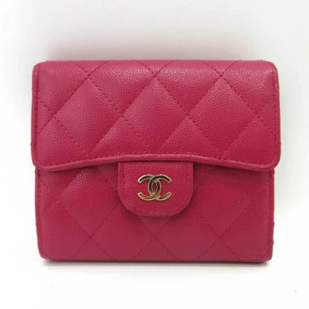 Chanel Vintage Pre-owned Leather wallets Pink Dames