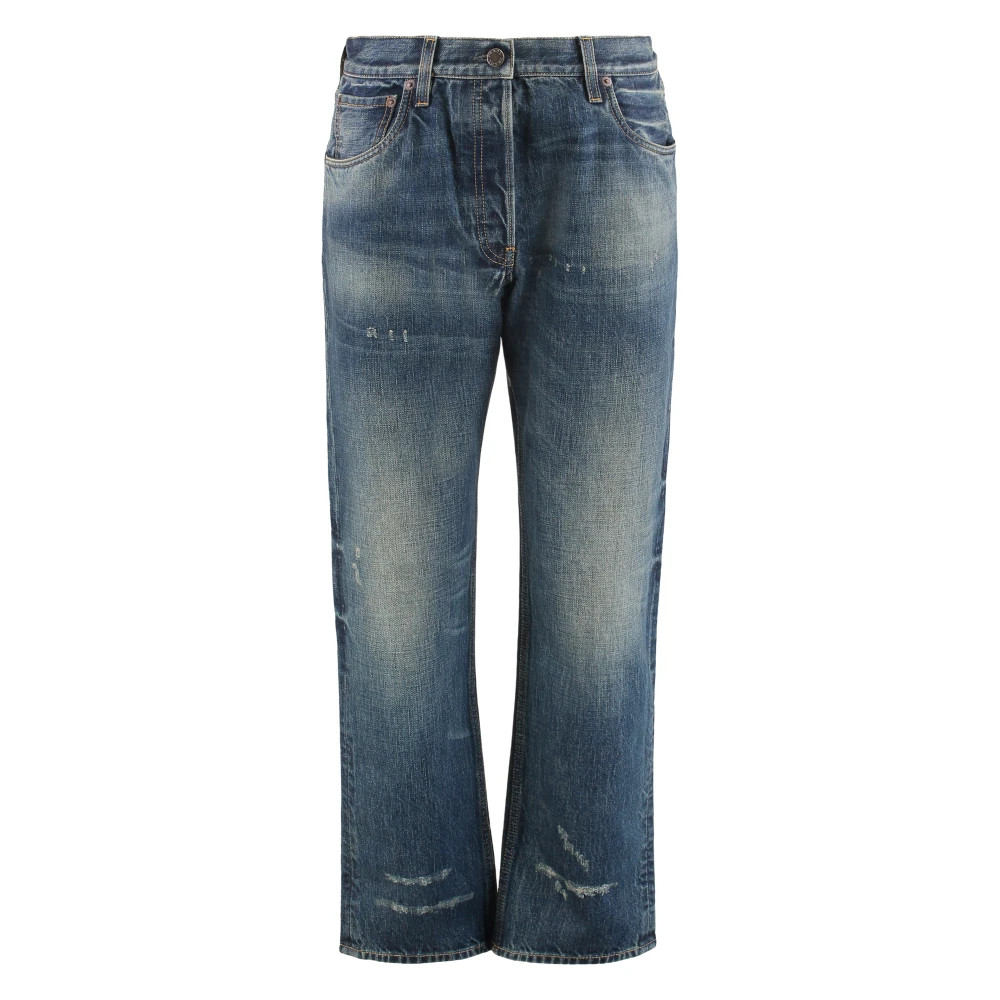 Prada Women's Blue Classic Washed Denim Jeans