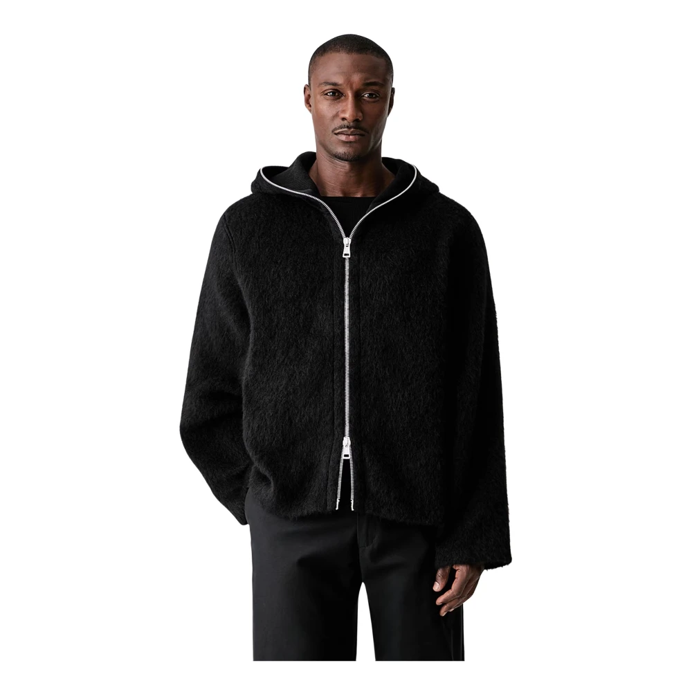 Our Legacy Hairy Zip-Up Hooded Cardigan - Man Knitwear Black Eu - 50 - Immagine 5