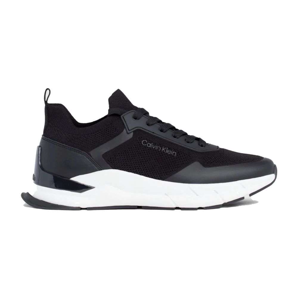 Calvin Klein Zwarte Sneakers met Veters Mix Leisure Heren Schoenen