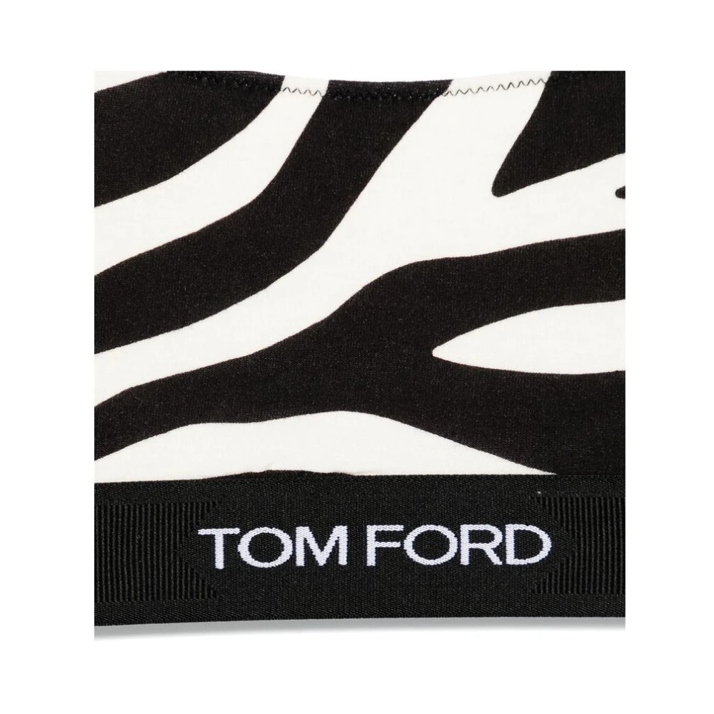 Tom Ford Zwart Mouwloos Logo Onderband Ondergoed Black Dames